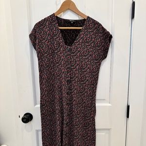 Madewell floral midi button down dress